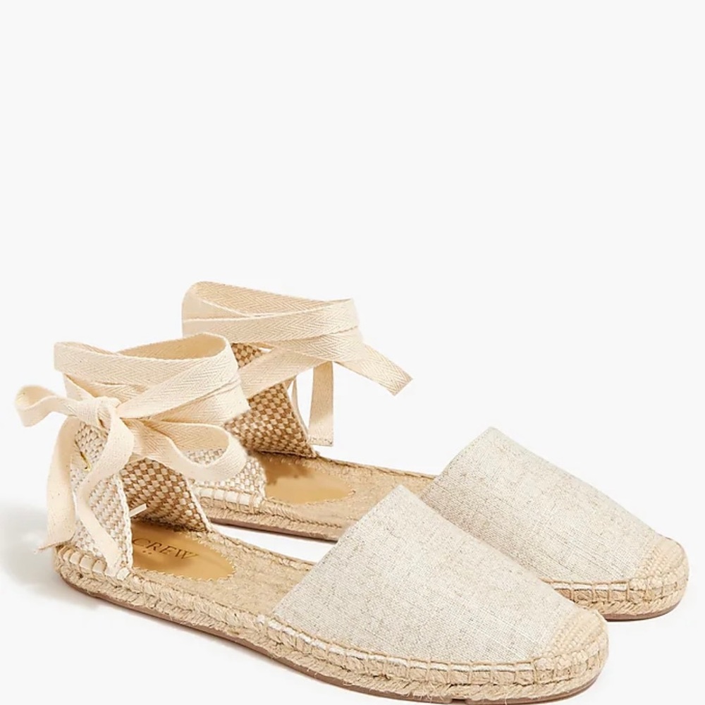 J. CREW D’Orsay Lace Up Espadrilles